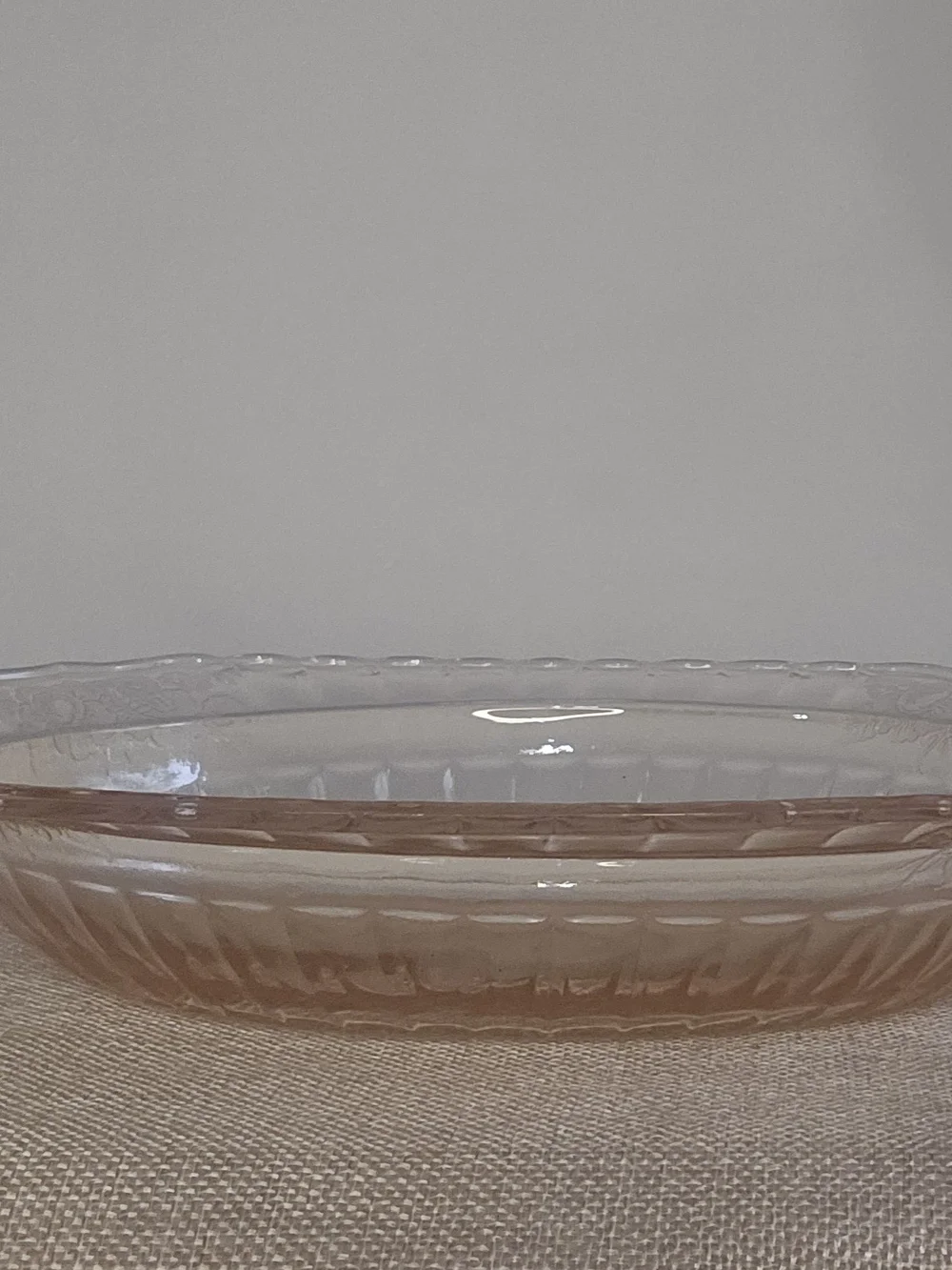 Anchor Hocking Pink Depression Glass Serving Tray with Handles